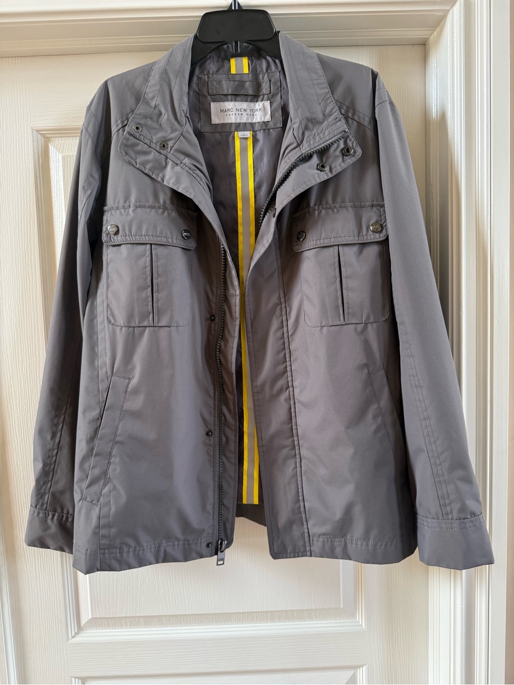 Marc New York Andrew Marc Jacket Coat Full Zip Up Gray Men's Large